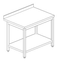 Стол с бортиком и полкой